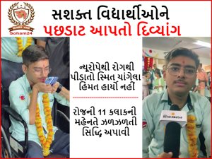 Physically Handicapped, Mentally Strong: A student who is unable to walk and write in Rajkot has to serve the disabled by becoming 99.97 PR, Collector in Std.12