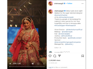 Shehnaaz gill ramp walk: Shahnaz became the bride and walked the ramp, Danced hard, the fans just kept watching