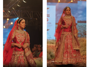 Shehnaaz gill ramp walk: Shahnaz became the bride and walked the ramp, Danced hard, the fans just kept watching