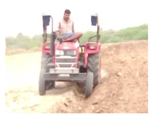 Farmer plowing the field in a unique style: A farmer plowing the field sitting on the front bonnet of a tractor, a video from Patdi diocese caused a stir on social media.