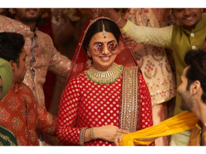 Neetu Kapoor seen in Sabyasachi's red outfit, four million moons in a million dollar smile bridal look