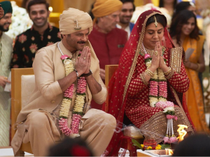 Neetu Kapoor seen in Sabyasachi's red outfit, four million moons in a million dollar smile bridal look