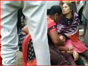 Car collides with bike near Chotila in a fatal accident, couple on bike seriously injured, child dies