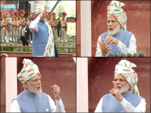 India's 75th Independence Day : Tricolor turban worn by PM Modi, navy blue jacket became the center of attraction
