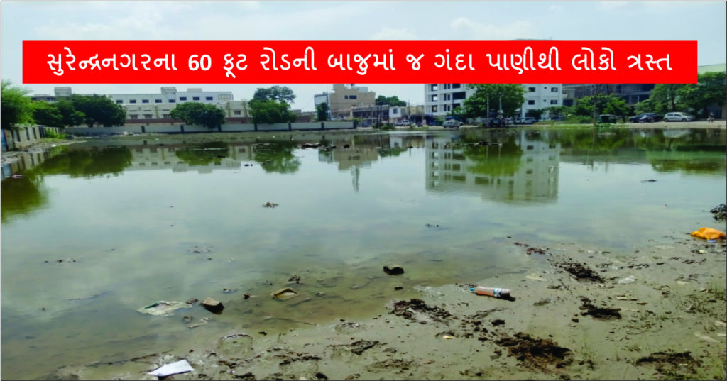 People affected by dirty water right next to 60 feet road in Surendranagar